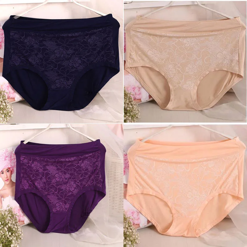 Cp105 4pcs Seamless Lingerie Big Size 6xl Women Panties Soft Fabric