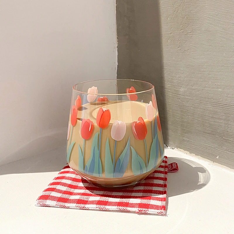 Kawaii Korea Style Tulip Glass Cup - Limited Edition