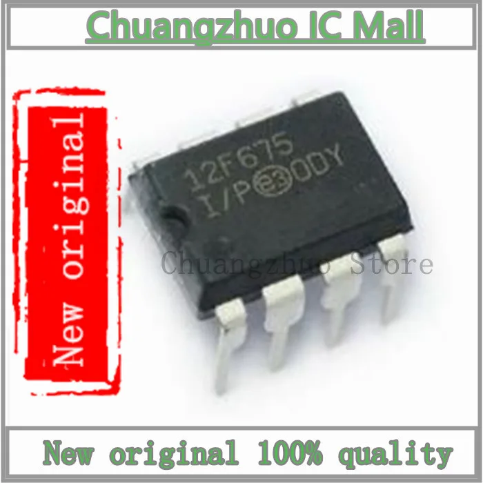 1 шт./лот PIC12F675-I/P DIP8 PIC12F675-I DIP-8 PIC12F675 DIP 12F675 IC Chip новый оригинальный | Электроника