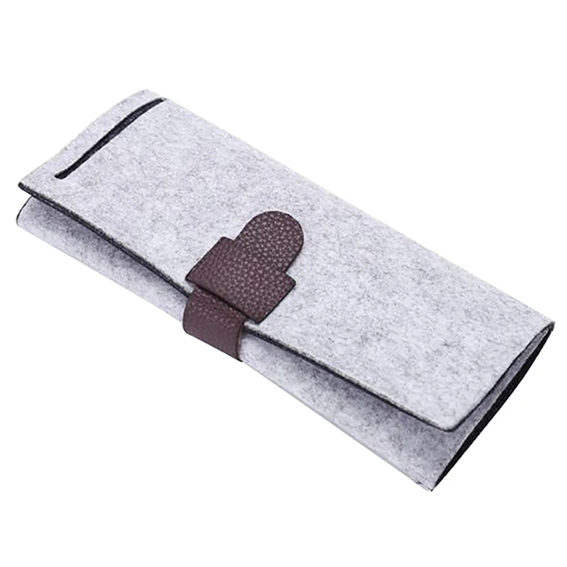 

Portable Roll-Up Felt Jewelry Roll Storage Bag Folding Travel Earrings Necklaces Bracelets Rings Container