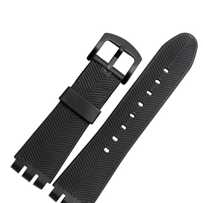 Genuine Calf Leather Watch Strap with Steel Clasp - 23MM Men's Bracelet