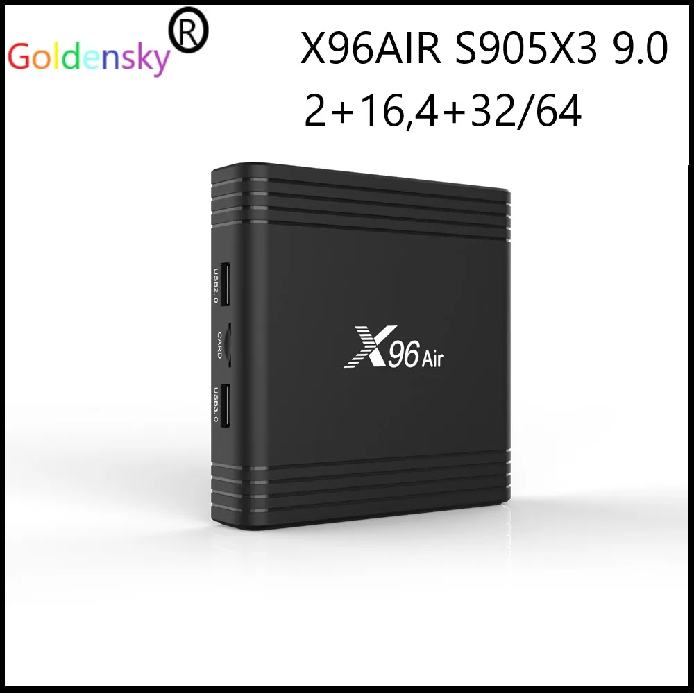 ТВ приставка X96 Air на Android 9 0 умная Amlogic S905X3 4K 4 ГБ 64 четырехъядерный процессор X96Air 2 4G