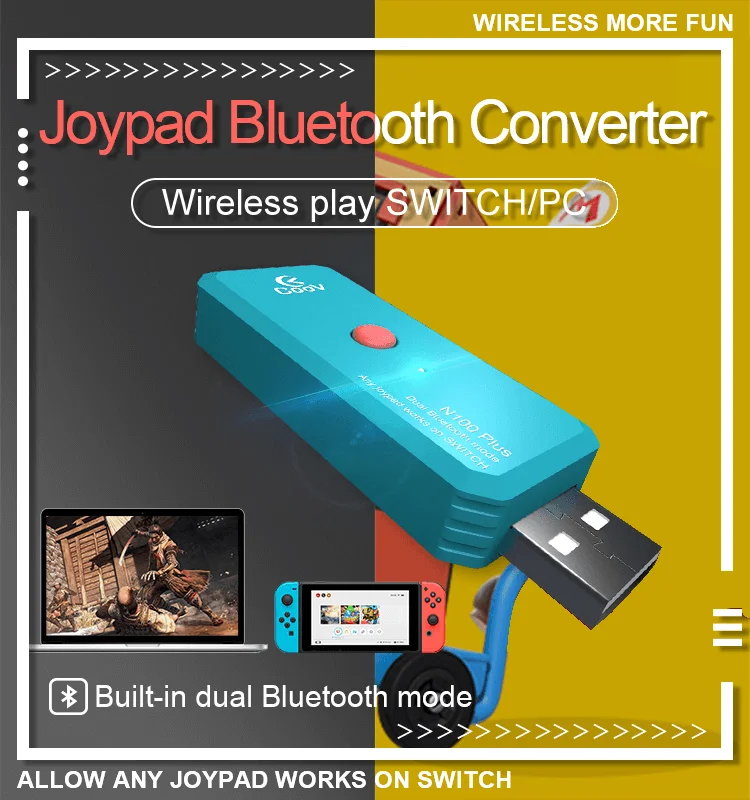 

N100 plus for PS4/Xbox One wireless controller Converter 4.0 Adapter to Nintend Switch NS Wired GamePad Joystick