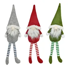 Рождественские украшения реквизит безликих кукол длинные ноги сидений подвеска с Санта-Клаусом окна украшения