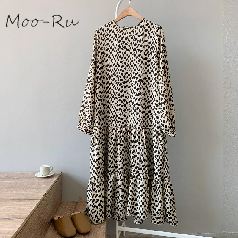 

Moo-Ru 2020 Early Spring Temperament Dress In 2020 Korean Version of The New Long-sleeved Chiffon Long Skirt