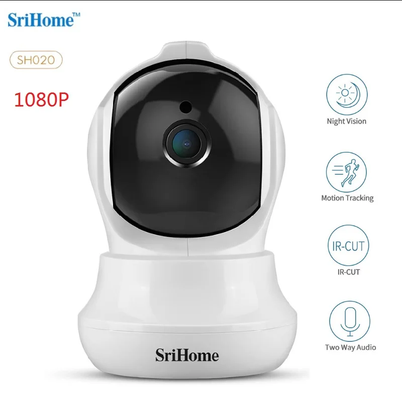 

SriHome SH020 Smart Wireless IP Camera 1080P WiFi IR Night Version Motion Detect Two Way Voice Audio Indoor Surveillance Camera