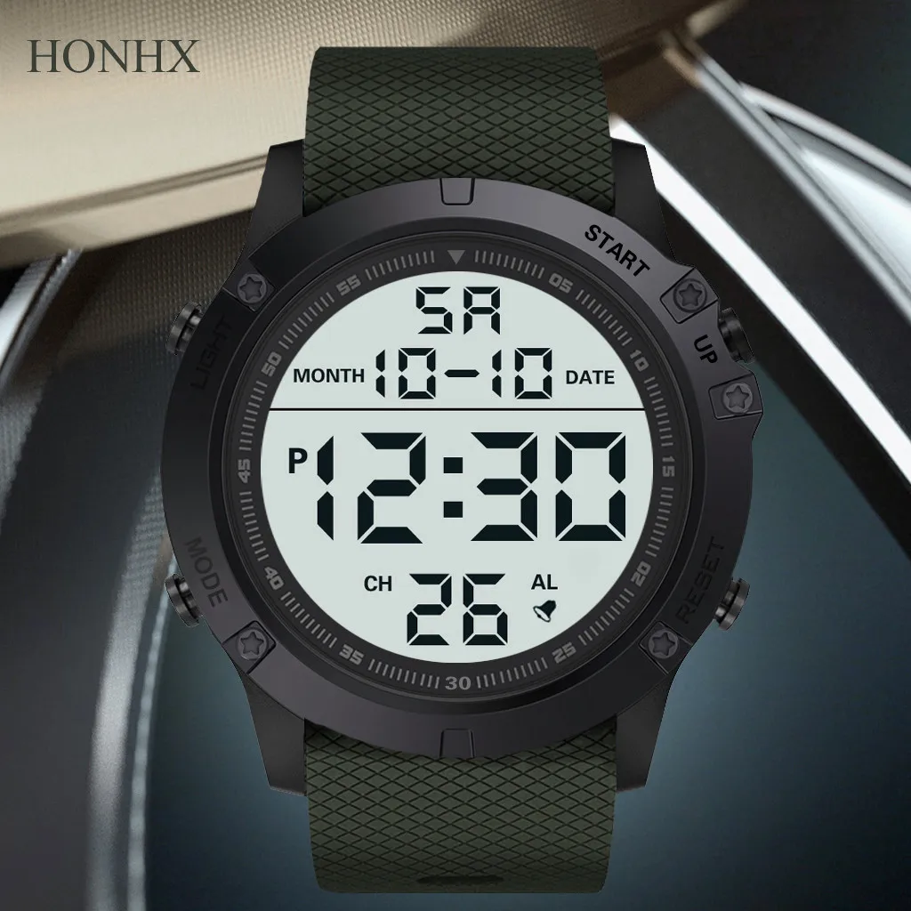 Men Military Sports Watch Luxury Led Digital Water Resistant Watch 30m Waterproof Casual Sport Wrist Watch Relogio Masculino