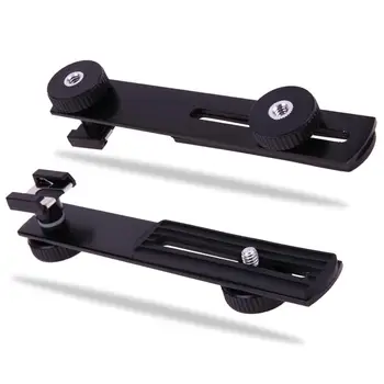 

Aluminum Double-headed Stand Camera Flash Bracket Hot Shoe Arm Bracket Tripod Stand Holder For DSLR SLR DV Rack Camera Stand