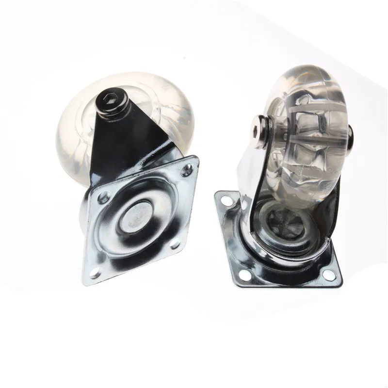 2/4/5 шт. прозрачный литейный ролик из ПУ бесшумный Универсальный сверхмощный