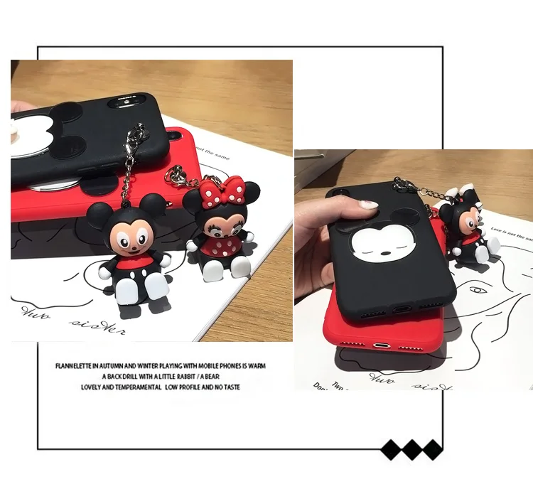 3D милая игрушка Минни с поставкой смотровым окошком и ремешок чехол для телефона для huawei Y5 Y9 Y6 PRO Y7 PRIME Y6 Y7 PRO силиконовый чехол