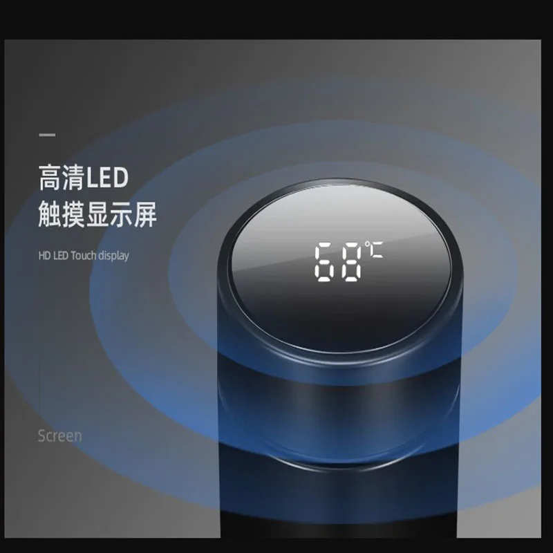 Термос, вакуумная колба, температурный дисплей, нержавеющая сталь, бутылка для горячей воды, дорожная кружка для кофе, чая, молока, кружка, герметичная, Термокружка