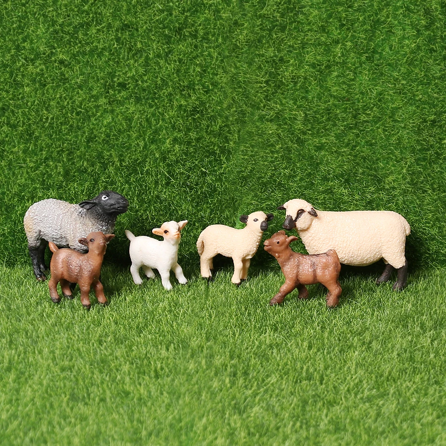 Имитация овцы мериноса аргали гималайской черной козы модель животного фигурка