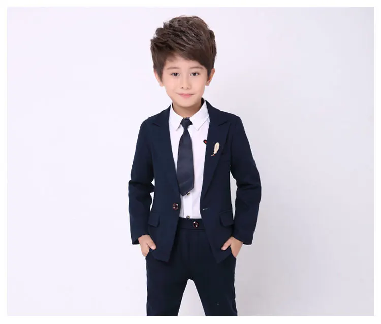Boys Suits for Weddings Brand Prince Kids Party Tuxedos clothes Boys Gentlemen Birthday Dress Blazer Pants 2PCS Costumer