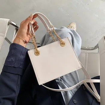 

Fashion Chain PU Leather Crossbody Bags For Women 2020 Summer Lady Shoulder Handbags Female Simple Totes Sac A Main Femme