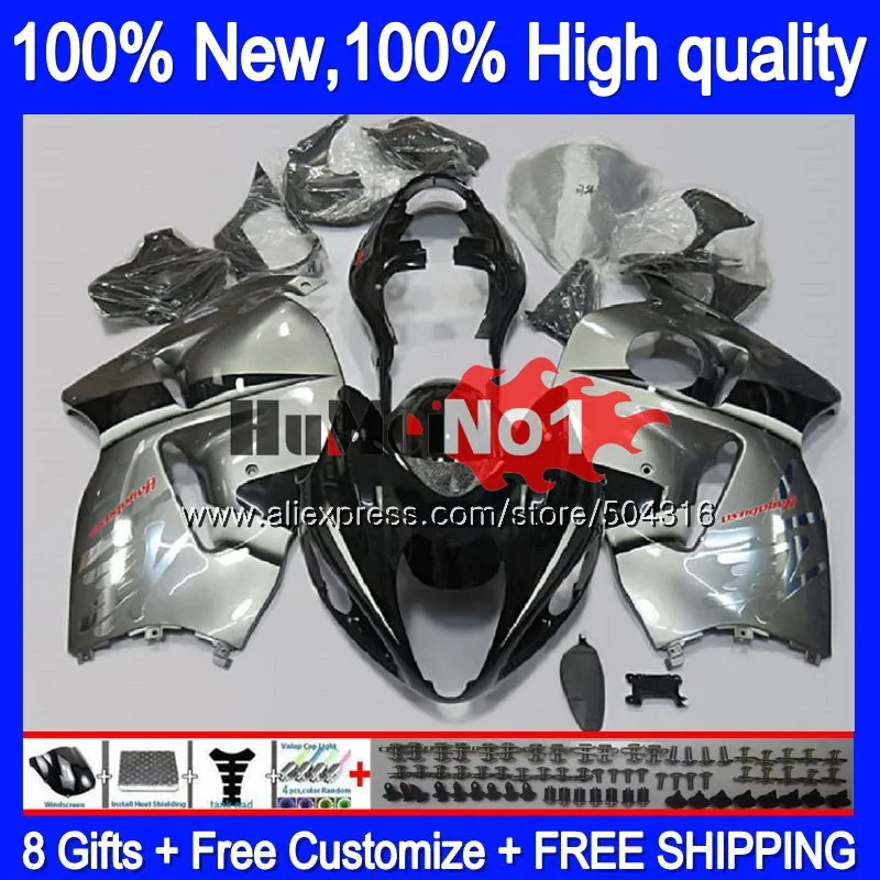 GSXR-1300 для SUZUKI Hayabusa GSXR 1300 Blk серебристо-28MC. 80 GSXR1300 2002 2003 2004 2005 2006 2007 96 02 03 04 05 06 07 обтекатель - Цвет: No. 1