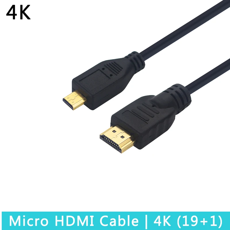 Кабель адаптер Micro HDMI в 4K 1 5 м штекер 1080P конвертер для Raspberry Pi 4 Model B/PS3/XBOX / HDTV 19 + или