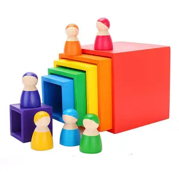 

Wooden Puzzle Solid Wood 12 Pieces Of Arched Rainbow Bridge Building Blocks Children's Early Childhood Education Parent-ch