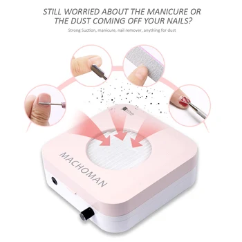 

60W Nail Dust Collector Fan Vacuum Cleaner for Nail Vacuum Cleaner for Manicure Vacuum Suction Nail Art Equipment Tool