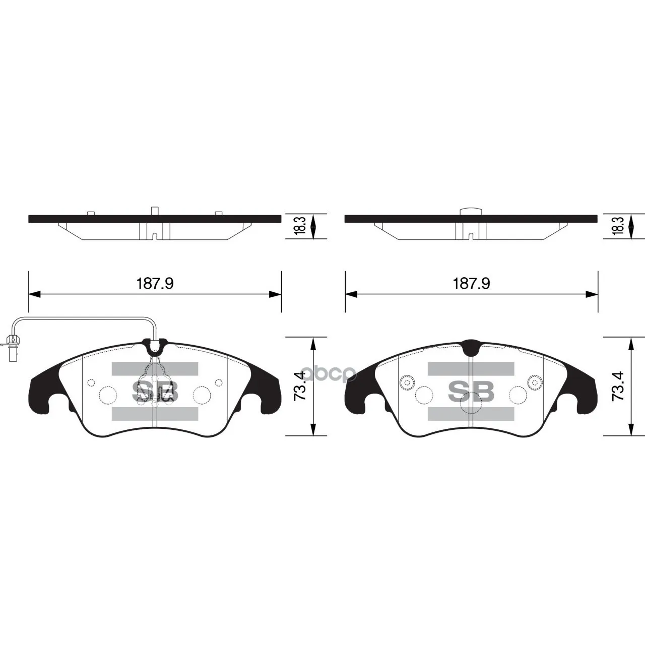 Колодки Тормозные Audi A4/A4 Allroad/A5/Q5 1.8-3.2 07- Передние С Датч. Sangsin Brake Sp2145 Sangsin brake арт. SP2145
