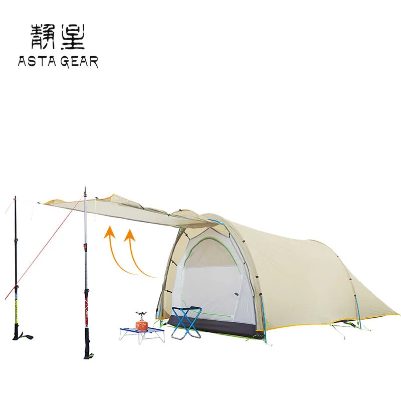 ASTA 20d silnylon 3 сезона/4 сезона 2 человека уличная туннельная палатка для