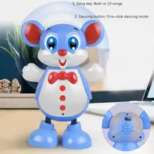 Вращающийся умный танцевальный робот, музыкальный светодиодный светильник, электронные игрушки для прогулок, забавные игрушки для детей, подарок на день рождения, поющий танцевальный светильник, игрушки