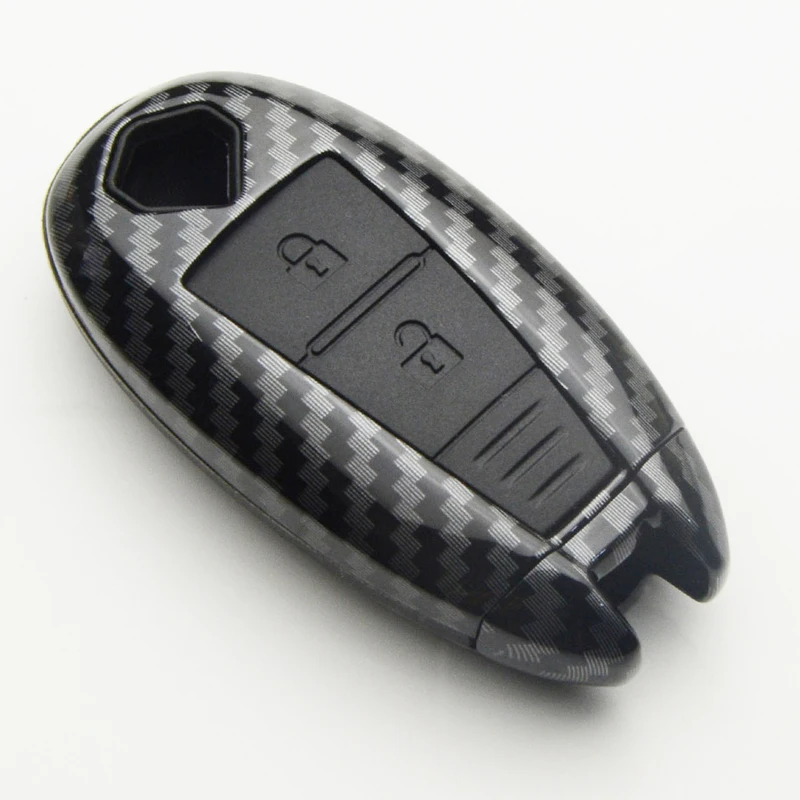 

ABS Carbon Car Key Case For Suzuki lgnis vitara ALIVIO S-CROSS SX4 Swift Smart Remote Fob Shell Cover Keychain Protector Bag