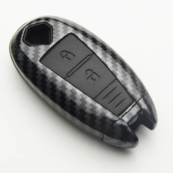 

ABS Carbon Car Key Case For Suzuki lgnis vitara ALIVIO S-CROSS SX4 Swift Smart Remote Fob Shell Cover Keychain Protector Bag