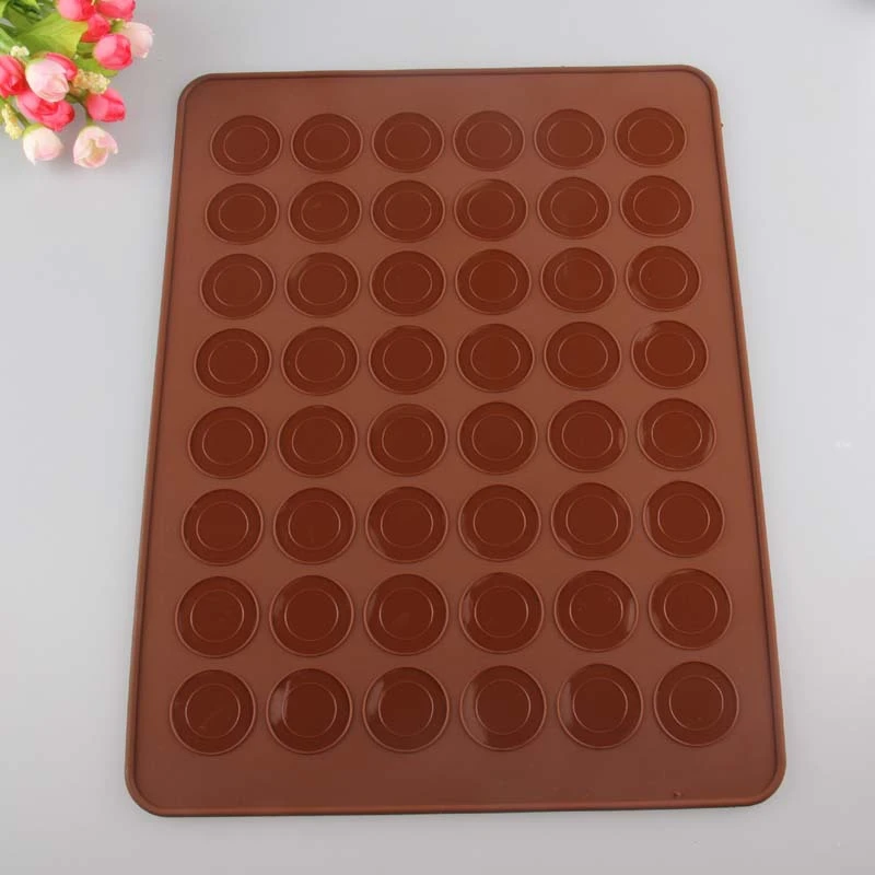 Силиконовые чехлы в форме печенья на коврик для мгновенной проявки Macaroon Кондитерские печи выпечки листовая форма коврик 48-полости DIY пресс-форм для выпечки Мат полезные инструменты