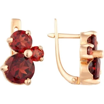 

Aloris earrings with 6 grenades in red gold