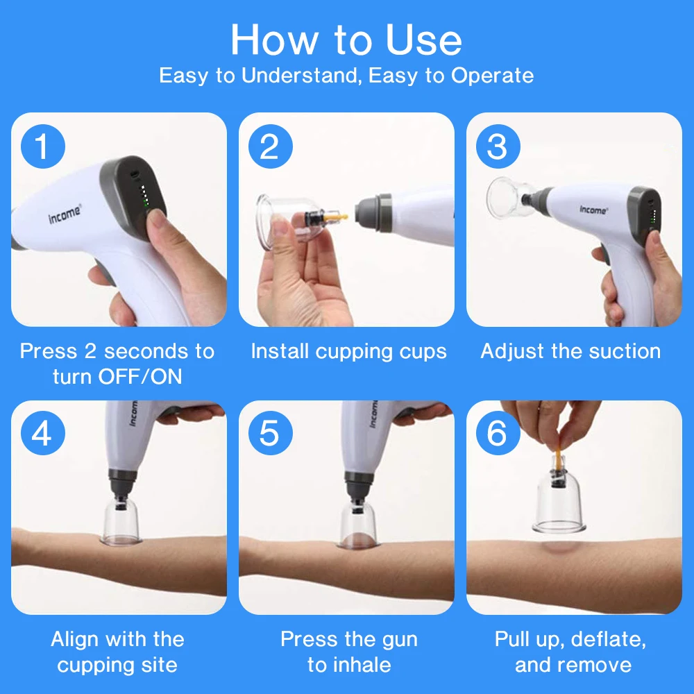 4 Jars Electric Anti-Cellulite Suction Cup Ventouse Vacuum Cupping Therapy Set Massage For Body Guasha Maderoterapia Chinese Can 6