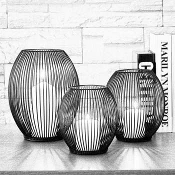 

Metal Hollow Out Candle Holder Articles Candlestick Hanging Lantern Home Decor Gifts UND Sale