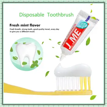 

New Clean Disposable Plastic Toothbrush With Toothpaste Convenient Wash Tools Suit Portable Travel Camping Oral Care Accessories