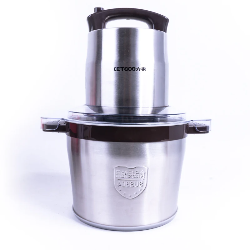 

Commercial 6L Capacity Meat Grinder High-power Minced Meat Blender Home Electric Stainless Steel Pepper Garlic Crusher Device