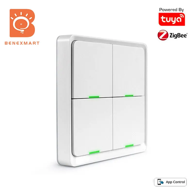 Беспроводной светильник ель света Benexmart Tuya Zigbee настенная кнопка включения и