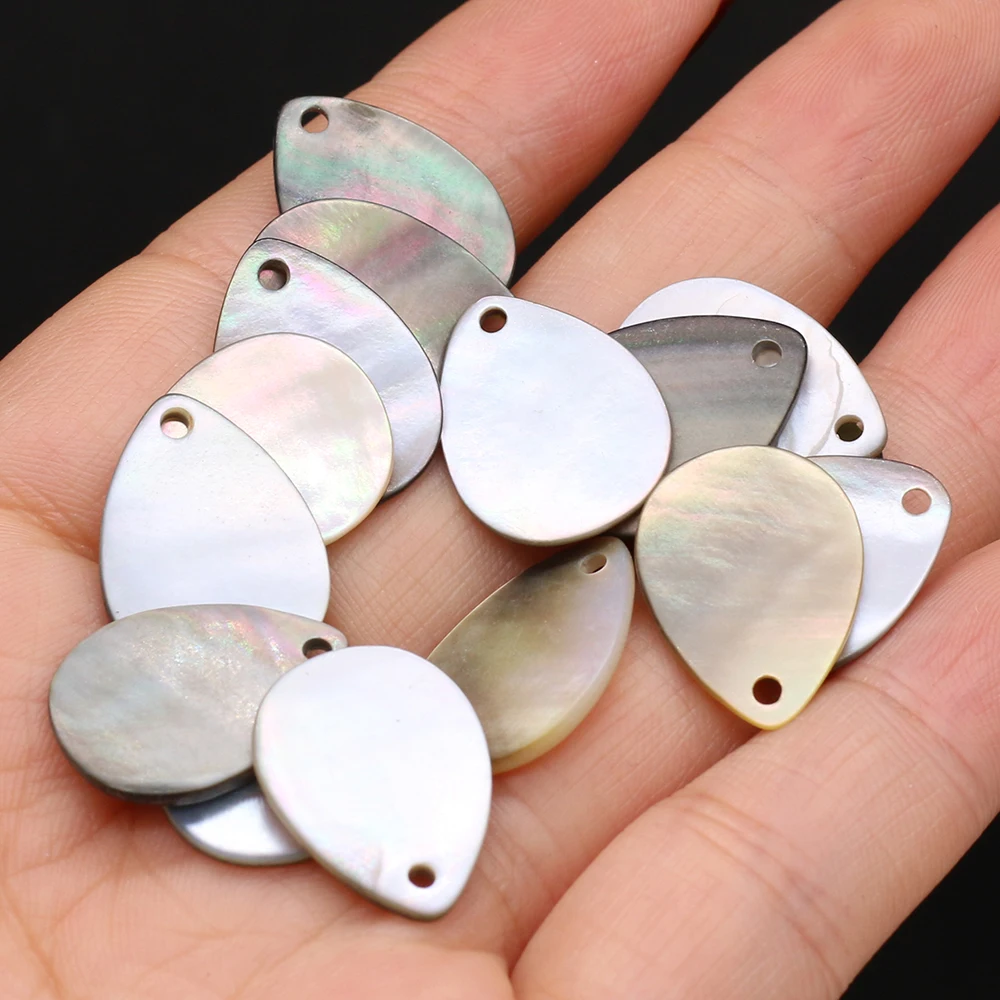 

Natural Black Shell Pendant Water Drop Shaped Flake Loose Charms For Jewelry Making DIY Bracelet Necklace Earring Accessories