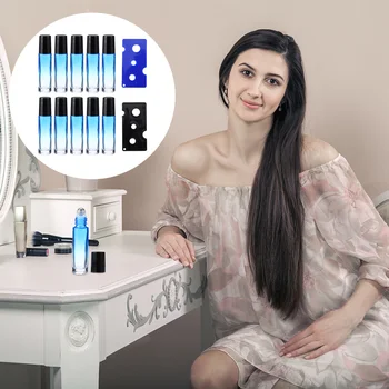 

12pcs Gradient Glasses Bottles Convenient Portable Roller Holder for Outdoor Home