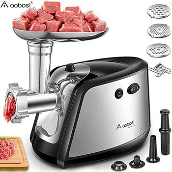 

3-IN-1 Heavy Duty 1200W Max Powerful Electric Meat Grinder Home Sausage Stuffer Meat Mincer Food Processor
