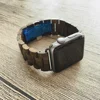 Retro bambú madera pulsera de reloj Apple Watch banda 38mm 42mm 40mm 44mm correa de reloj Apple iWatch Correa Serie 3 4 5 6 SE de banda ► Foto 3/6