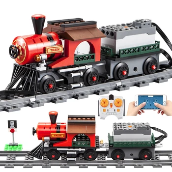 

Technic Creator Building Blocks Creative Remote Control APP Train Model Winter Holidays Gift Enlightenment Children's Toys
