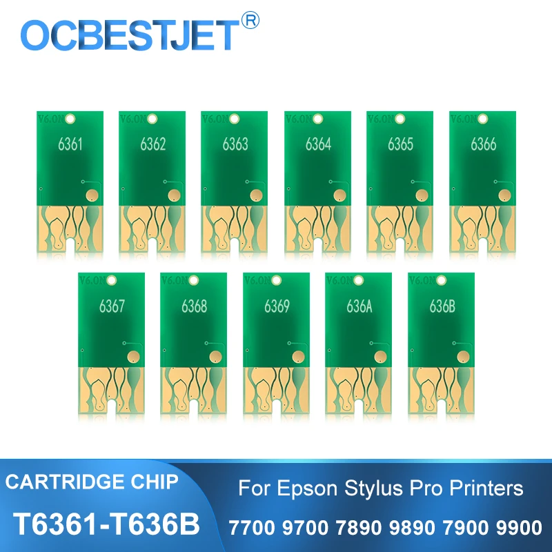 

T6361-T6369 T636A T636B Cartridge Chip Permanent Chip ARC Chip For Epson Stylus Pro 7700 9700 7890 9890 7900 WT7900 9900 Printer