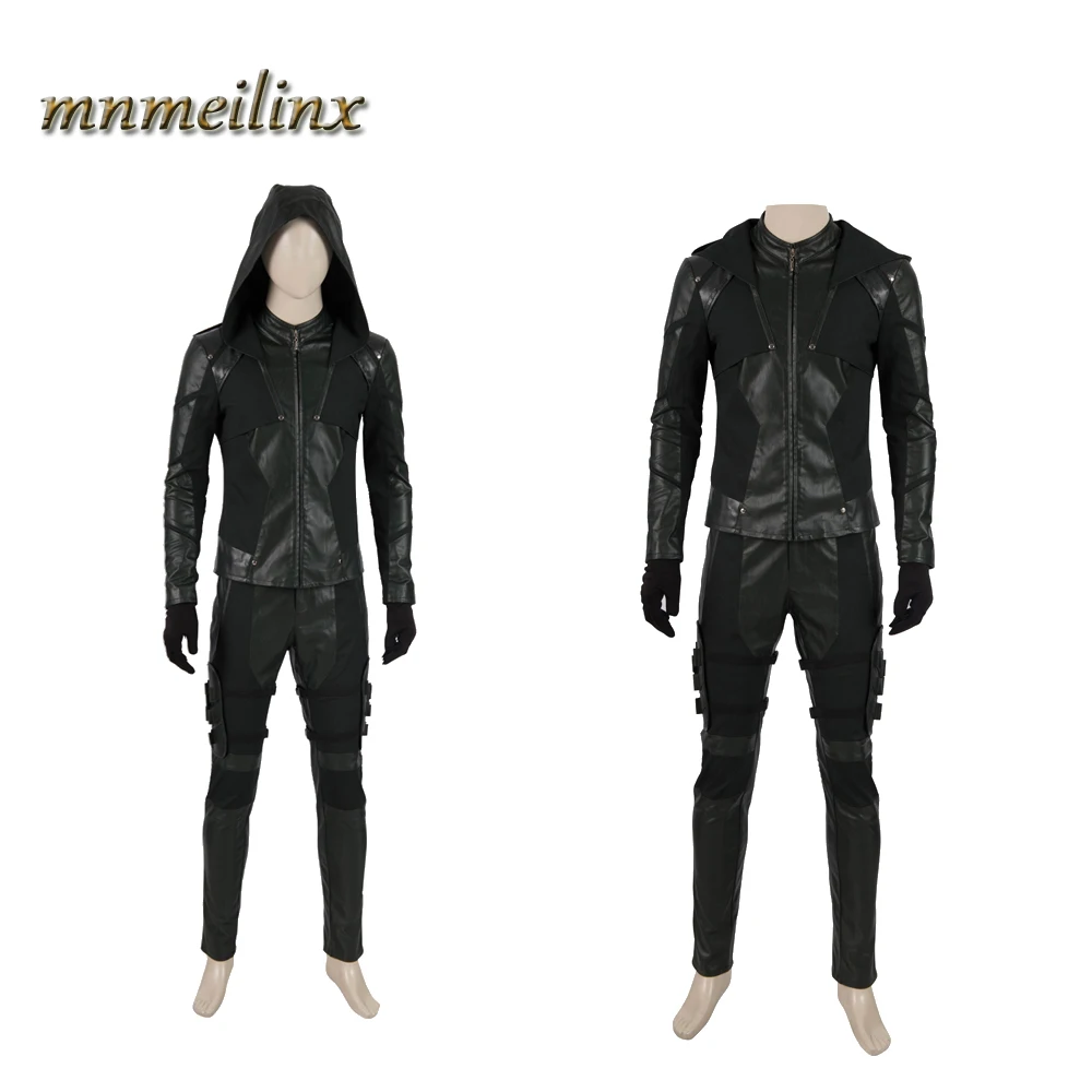

Latest Green Arrow Oliver Queen Cosplay Costume Halloween Outfit Men Suit