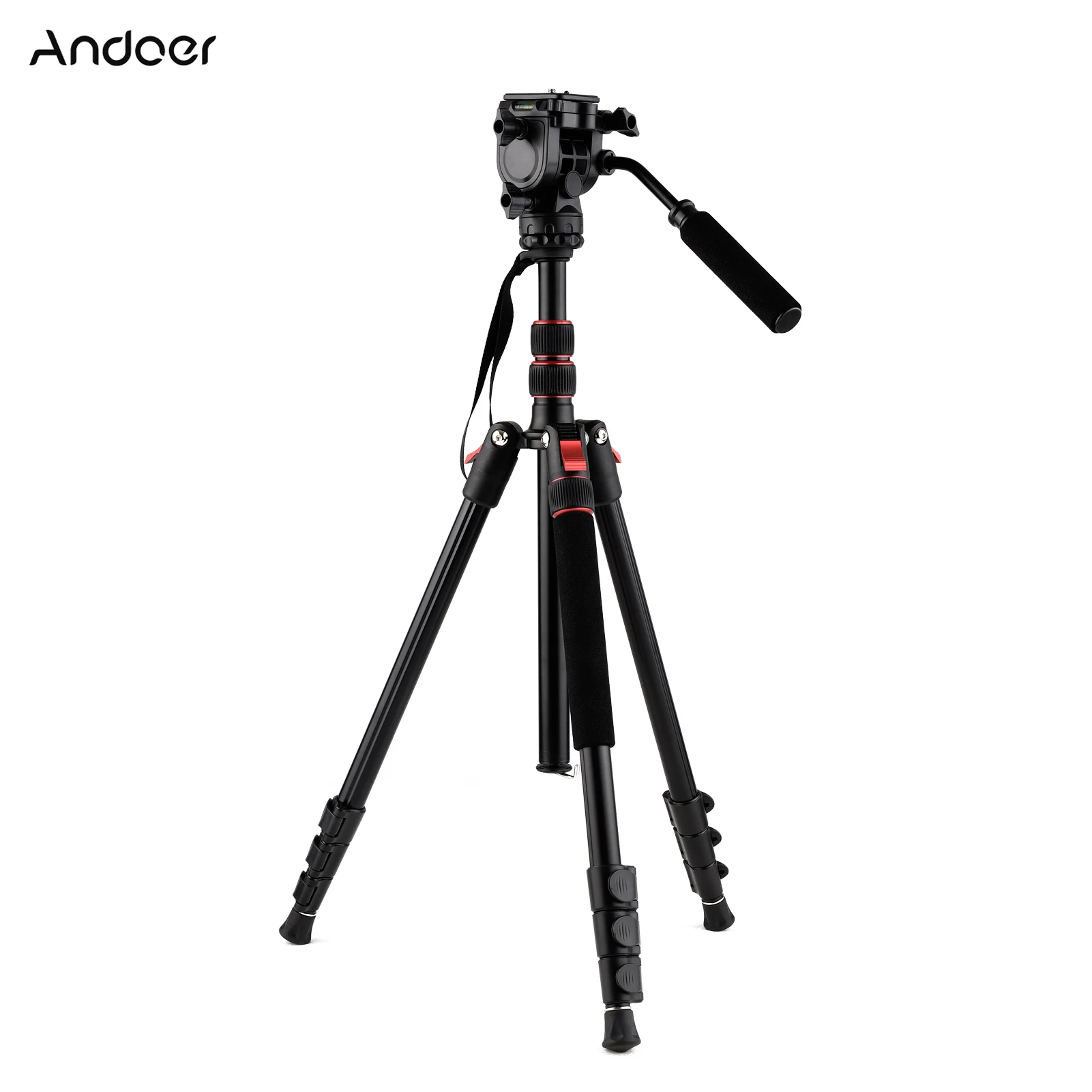 Andoer Aluminum Camera Tripod Stand Monopod 200cm 4-Section Adjustable 8KG Payload with 3-way Pan Tilt Head for DSLR SLR | Электроника