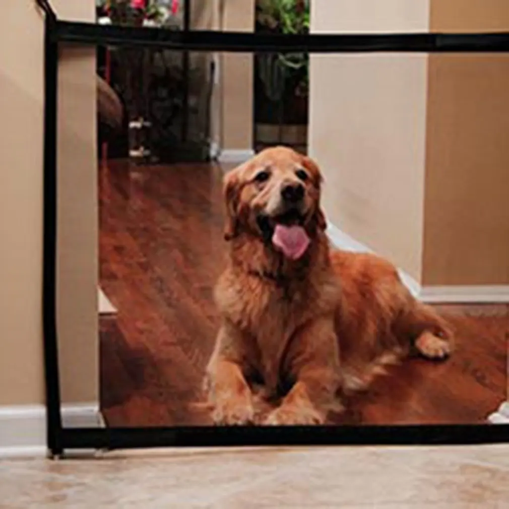Magic-Gate Dog Pet Fences Portable Folding Safe Guard Indoor and Outdoor Protection Safety Magic Gate For Dogs Cat Pet