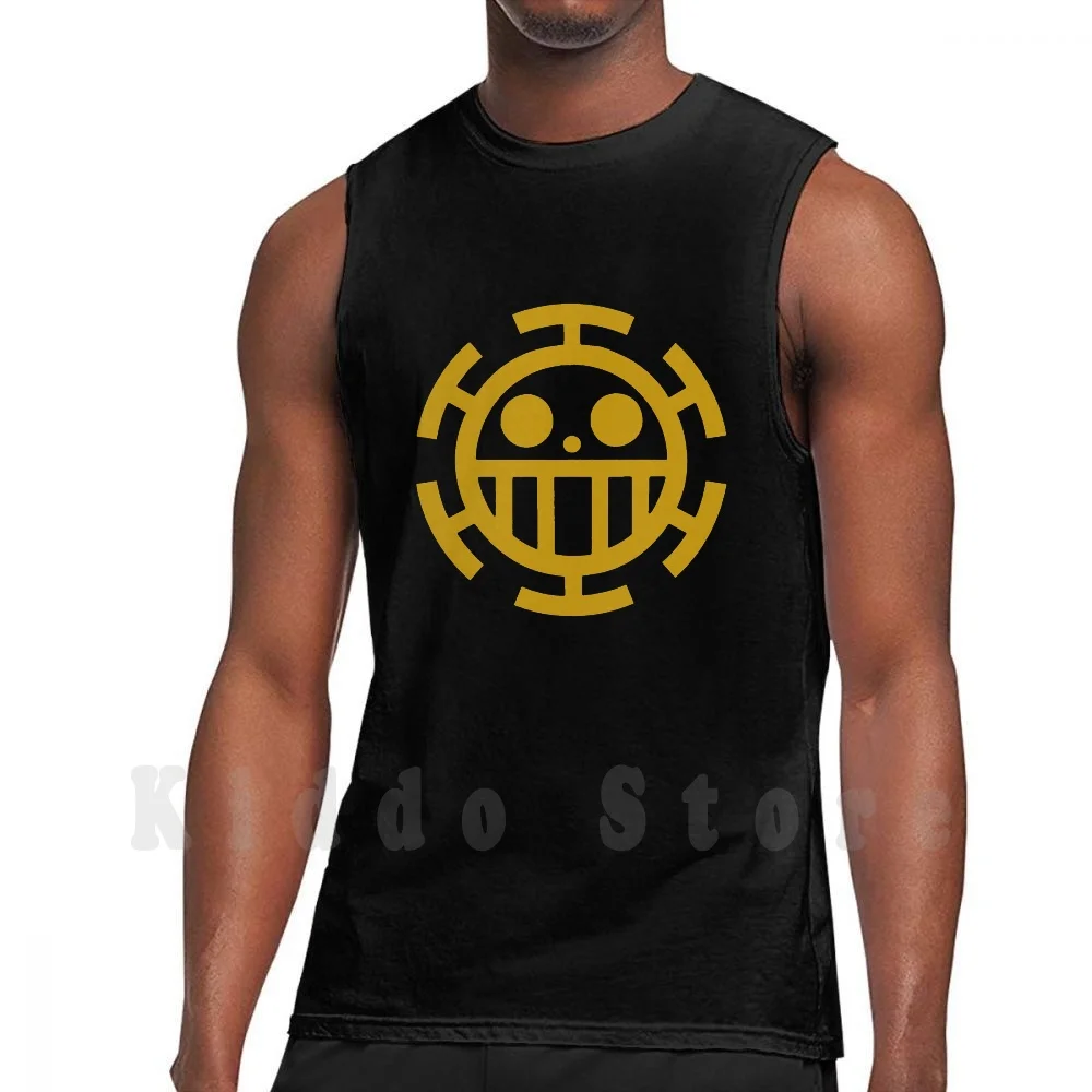 

Майка Trafalgar Law Jolly Roger, топ, жилет, 100% хлопок, Trafalgar Law Trafalgar, один предмет, флаг Jolly Roger Trafalgar D