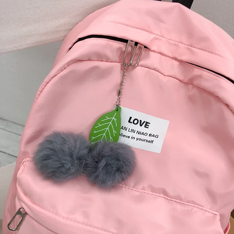 

2019 New Style Simple Fashion Waterproof Nylon Backpack Women's Casual Street Snap Travel Bag High School Schoolbag