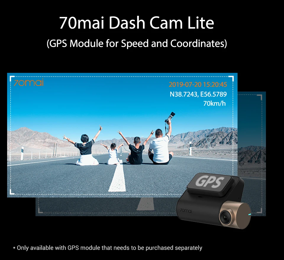 70mai Dash Cam Lite gps скорость автомобиля dvr камера Wifi Dashcam 24H монитор парковки 1080P HD ночное