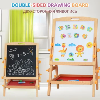 

Baby Magnetic Drawing Board Double Panel Easel Suit Draw Support Elevating Drawing Board Tablet Drawing Board