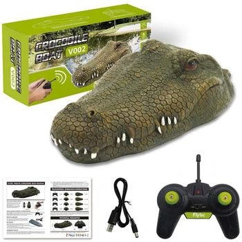 

Remote Control Boat Simulation Crocodile Head Remote Control Boat 2.4G Control Electric Boat Toy Crocodile Head Spoof Toy