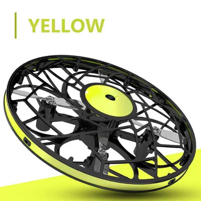 Управление жестом летательный аппарат шесть индукционных портов индукция интеллектуальный датчик предотвращения препятствий самолет - Цвет: Yellow