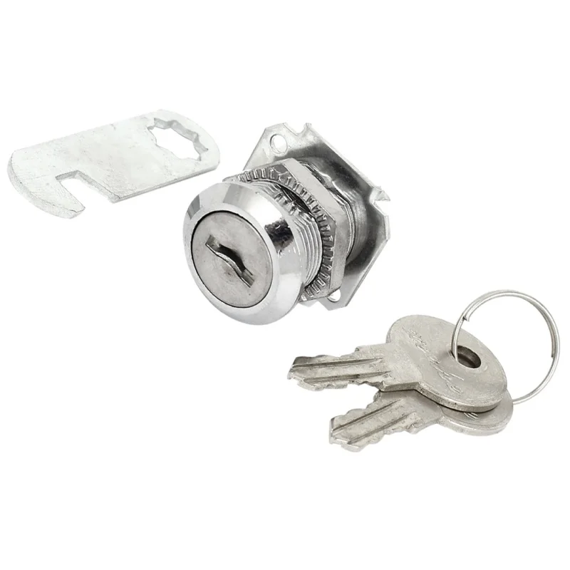 

Hot New Door Cabinet Drawer Security Cylinder Cam Lock Camlock w 4 Keys 2pcs